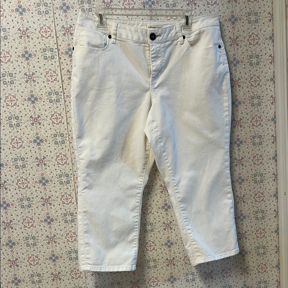 Coldwater Creek Women's White Jean Capris size 14P